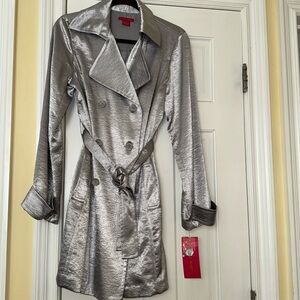 Silver lightweight trench
